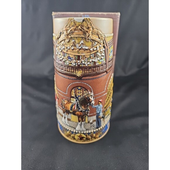 1987 National Historical Landmark Series A Budweiser Clydesdale Beer Stein Mug - Picture 6 of 10